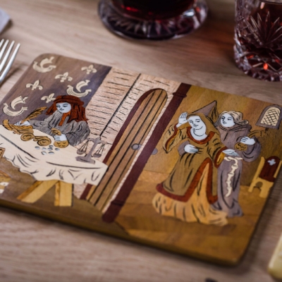  The Shipman's Tale Intarsia Wood Inlay Table Mats/Placemats
