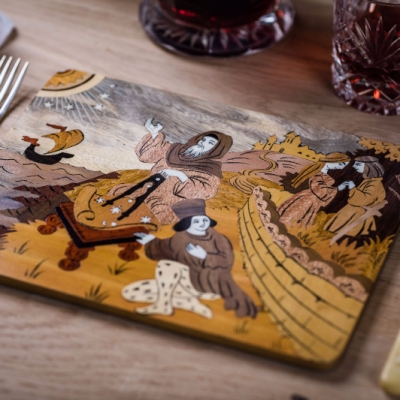  The Franklin's Tale Intarsia Wood Inlay Table Mats/Placemats