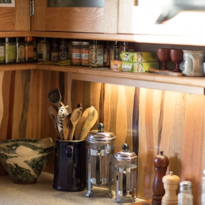 Intarsia Wood Inlay Kitchen Wall Panelling